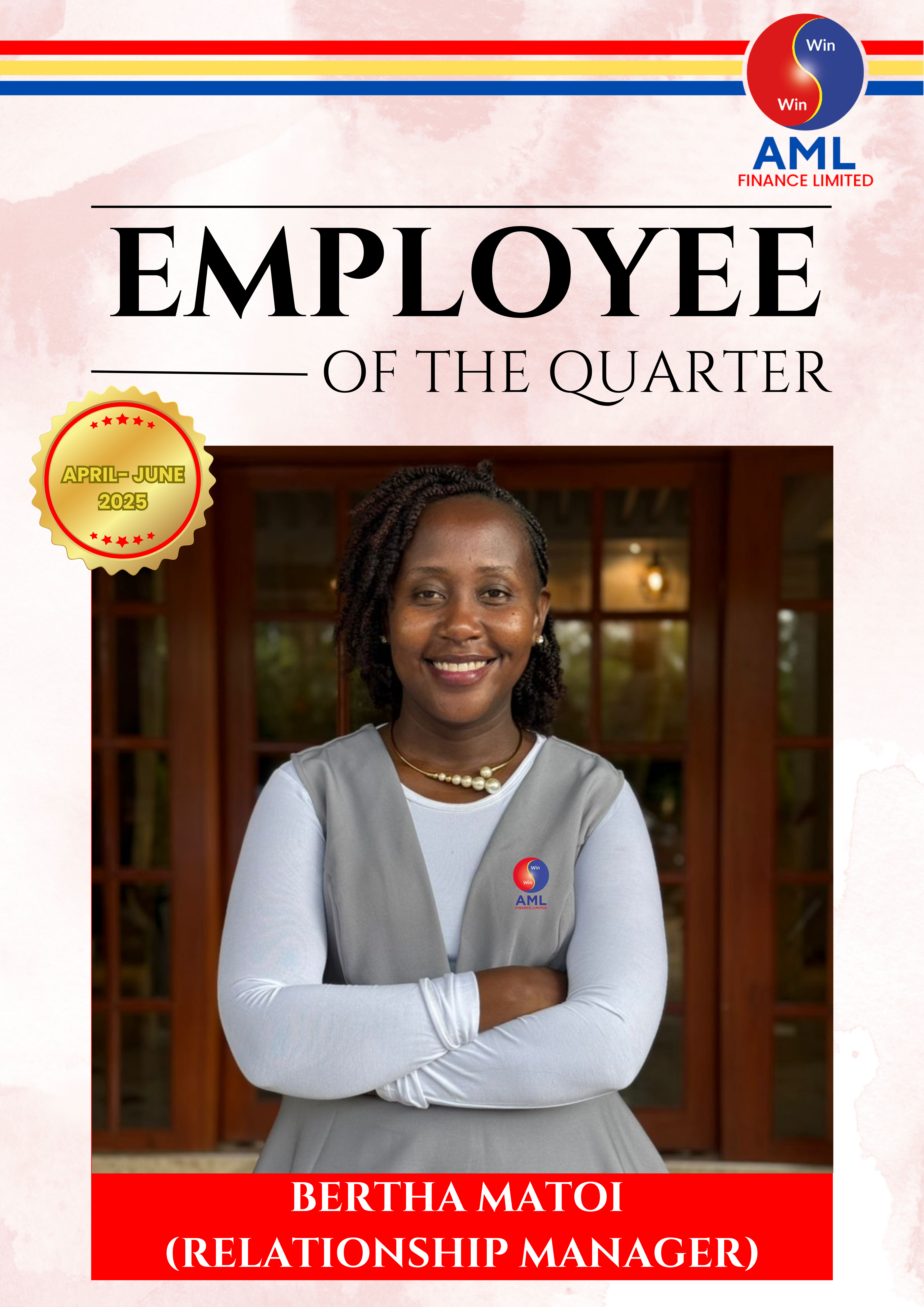 Bertha Matoi - Employee of the quater Q2 - 2025